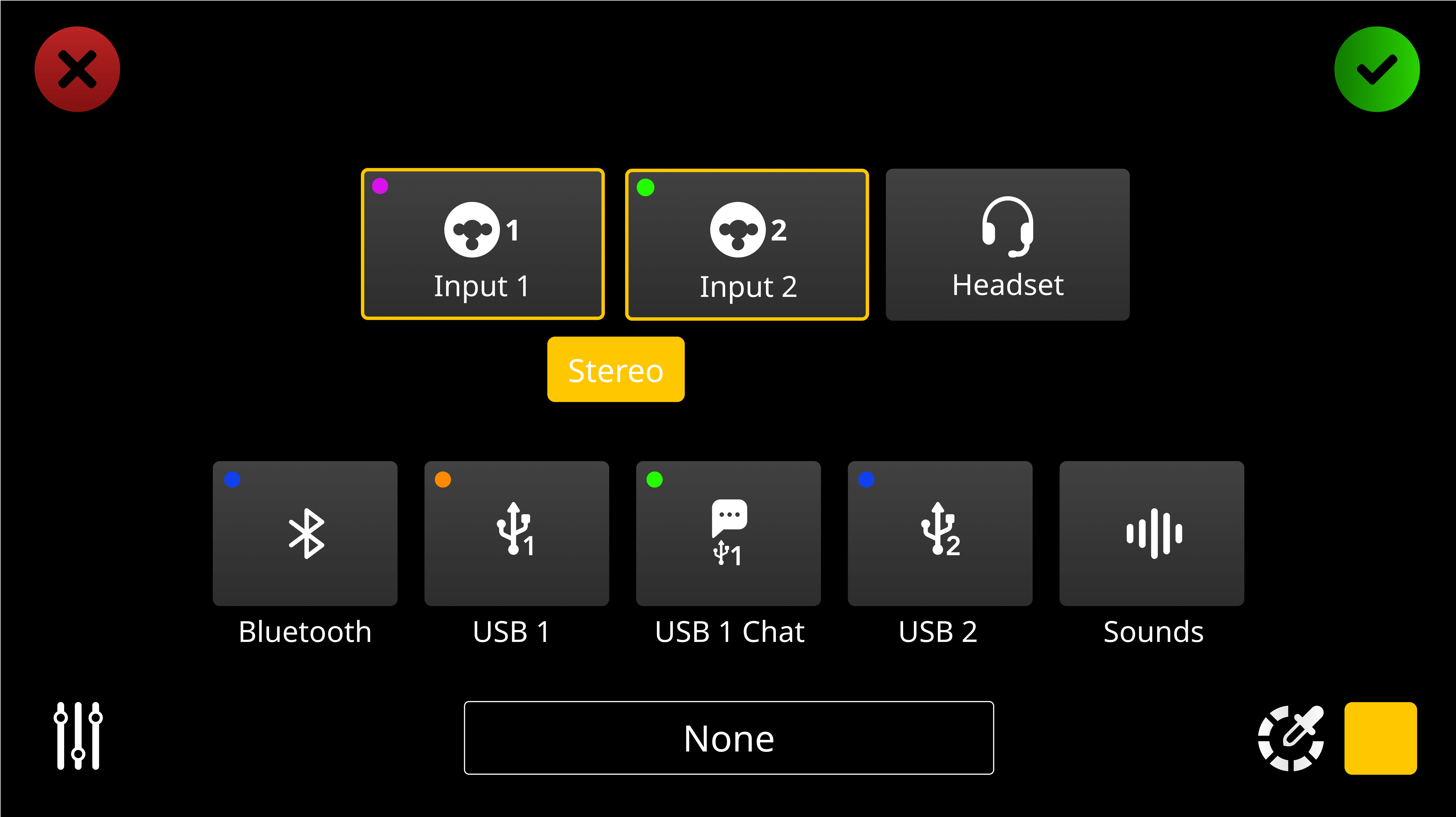 RØDECaster Duo Input 1 and 2 linked